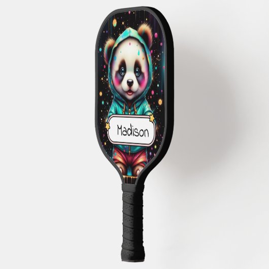 Cute Chibi Panda Customizable Pickleball Schläger (Links)