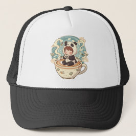 Cute Chibi Panda Embroidered Style Hat Truckerkappe