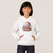 Cute Chibi Santa Girls' Christmas Pullover Hoodie (Vorne ganz)