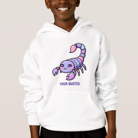 Cute Chibi Scorpio Zodiac Hoodie (Vorderseite)
