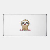 Cute Chibi Sloth Workout � Funny Kawaii Gym Animal Schreibtischunterlage (Vorderseite)