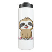 Cute Chibi Sloth Workout � Funny Kawaii Gym Animal Thermosbecher (Vorderseite)