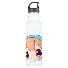 Cute Chibi Swimming Edelstahlflasche