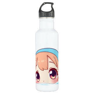 Cute Chibi Swimming Edelstahlflasche