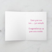 Cute chibi well done congratulations card kawaii karte (Innenseite)