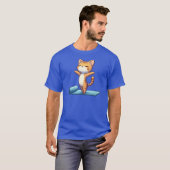 Cute Chibi Yoga Cat funny T-Shirt (Vorne ganz)