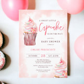 Cute chic pastel sweet little cupcake baby shower einladung
