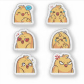 Cute Chick Emotions Sticker Set (Vorderseite)