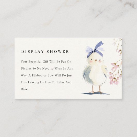 Cute Chick Farm Floral Display Shower Baby Shower Begleitkarte (Vorderseite)