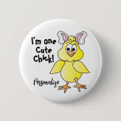 Cute Chick - Funny Expressions Button (Vorderseite)