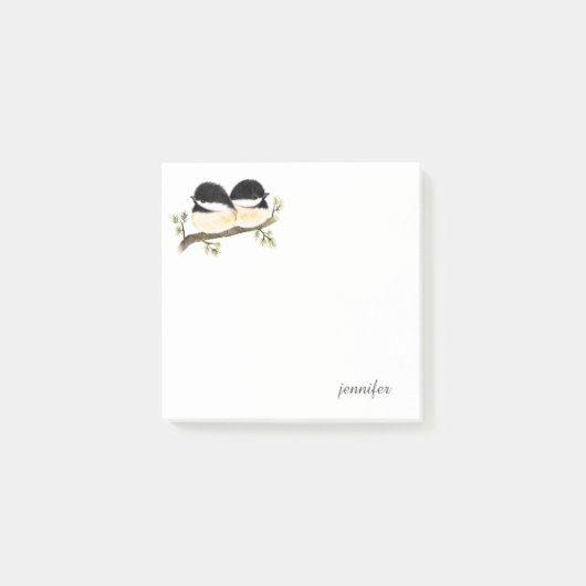 Cute Chickades Bird Post-it® Notes Post-it Klebezettel (Vorderseite)