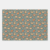Cute Chicken Bird Pattern Geschenkpapier Set (Vorderseite 3)