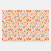 Cute Chicken Bird Pattern Geschenkpapier Set (Vorderseite)