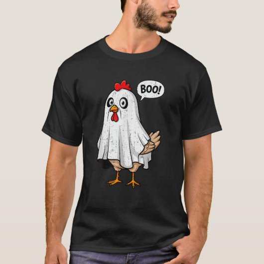 Cute Chicken Boo Happy Halloween Costume Men Women T-Shirt (Vorderseite)