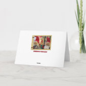 Cute Chicken Christmas Greeting Card! Feiertagskarte (Rückseite)