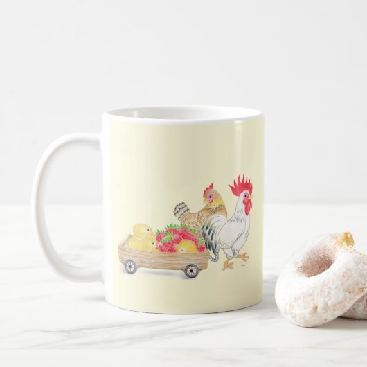 Cute Chicken Family Mug Kaffeetasse (Mit Donut)