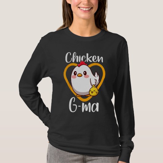 Cute Chicken G ma Chick Family Farmer Poultry Moth T-Shirt (Vorderseite)