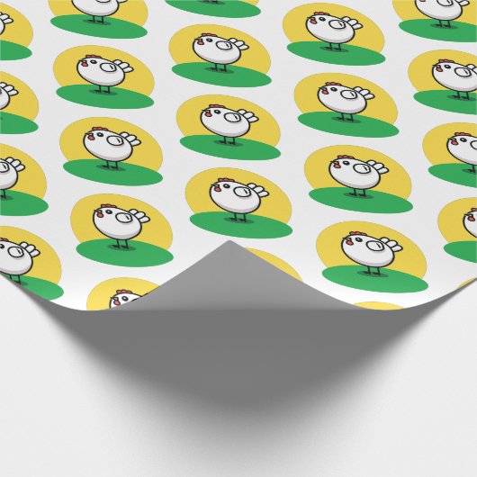 Cute Chicken Geschenkpapier (Ecke)