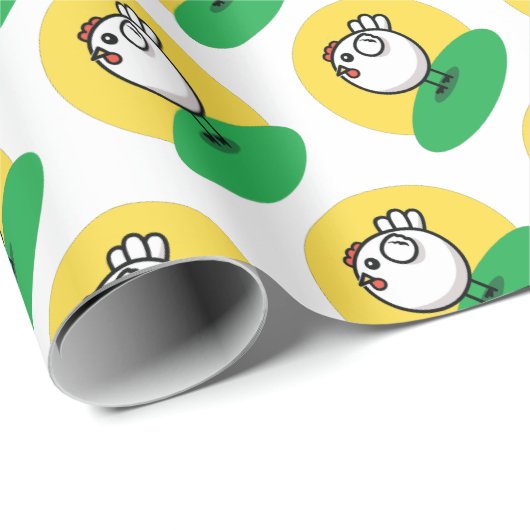 Cute Chicken Geschenkpapier (Rolleneckpunkt)