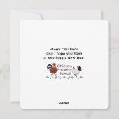 Cute Chicken Holiday Card Feiertagskarte (Rückseite)