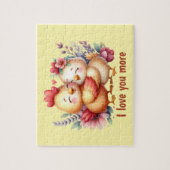 Cute chicken love you more customizable puzzle (Vertikal)