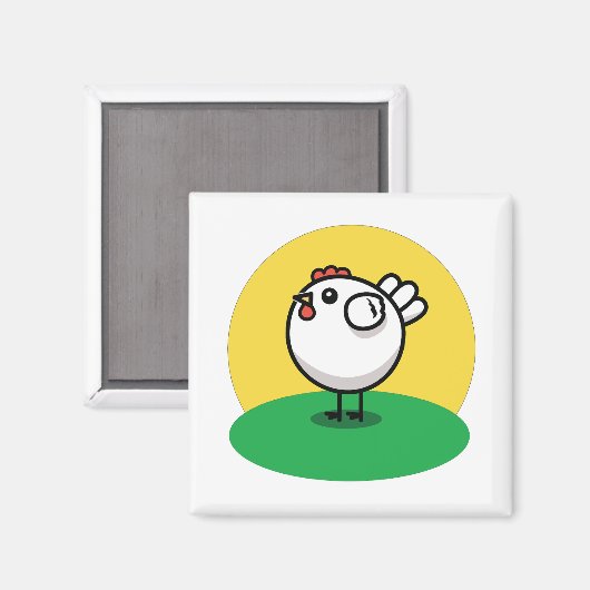 Cute Chicken Magnet (Vorderseite/Rückseite)