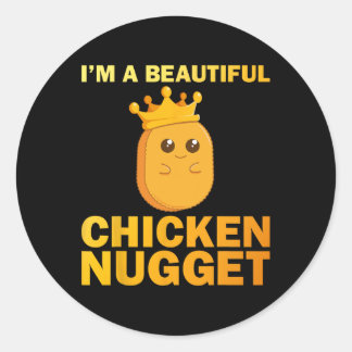 Cute Chicken Nugget Art For Women Girls Chicken Nu Runder Aufkleber