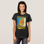 Cute Chicken Nugget Queen Foodie Girl T-Shirt (Vorne ganz)