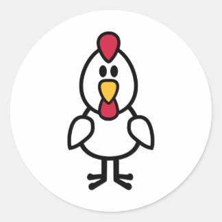Cute Chicken Runder Aufkleber