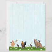 Cute Chicken Stationery - Added Cat on Back (Rückseite)