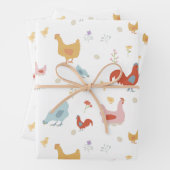 Cute Chickens Hens and Baby Chicks Geschenkpapier Set (Beispiel)