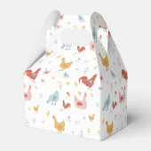 Cute Chickens Hens and Baby Chicks Geschenkschachtel (Rückseite)