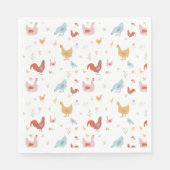 Cute Chickens Hens and Baby Chicks Serviette (Vorderseite)