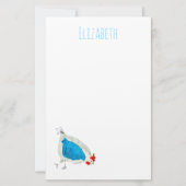 Cute chickens watercolor briefpapier (Vorderseite)