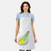 Cute chickens watercolor schürze (Getragen)