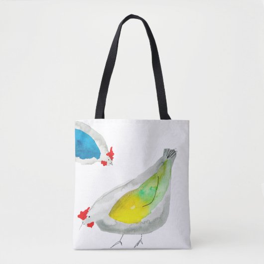 Cute chickens watercolor tasche (Vorderseite)