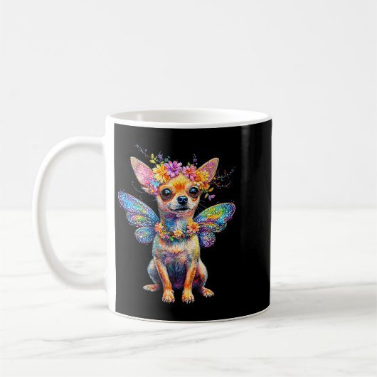 Cute Chihuahua Dog Angel With Wings  Kaffeetasse (Links)