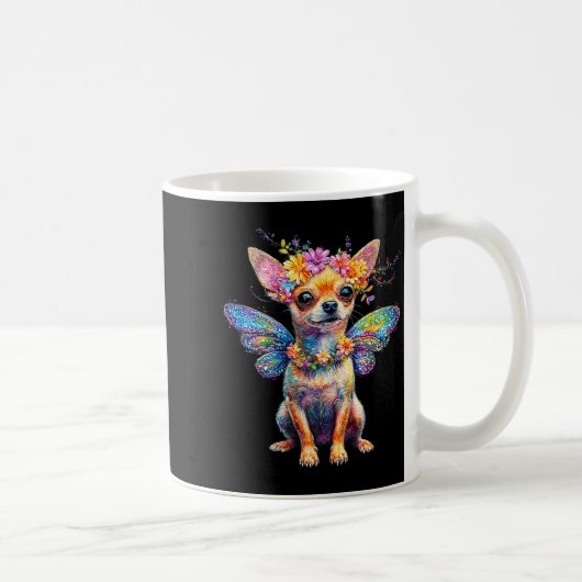 Cute Chihuahua Dog Angel With Wings Kaffeetasse (Rechts)