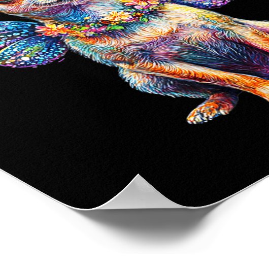 Cute Chihuahua Dog Angel With Wings Poster (Ecke)