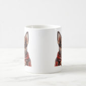 Cute Chihuahua Dog Puppy with Flowers Kaffeetasse (Mittel)