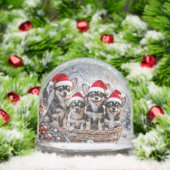 Cute Chihuahua Puppies Santa Hat Schneekugeln (Weihnachten)