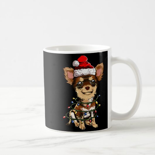 Cute Chihuahua Santa Christmas Tree Lights Xmas Do Kaffeetasse (Rechts)