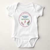 Cute Child Baby 1st Birthday Party Personalize Baby Strampler (Vorderseite)