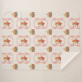 Cute Child Circus Bear Framed Sherpa Blanket Sherpadecke (Vorderseite (Horizontal))