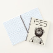 Cute Child Messy Hair Personalize Notizblock (Innenseite)