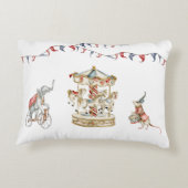 Cute Children Circus Carnival Animals Pattern Dekokissen (Rückseite)