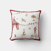 Cute Children Circus Carnival Animals Pattern Kissen (Vorderseite)