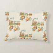 Cute Child's Bird Apple Train Accent Pillow Dekokissen (Rückseite)