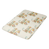 Cute Child's Bird Apple Train Bathmat Badematte (Schrägansicht)