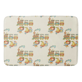Cute Child's Bird Apple Train Bathmat Badematte